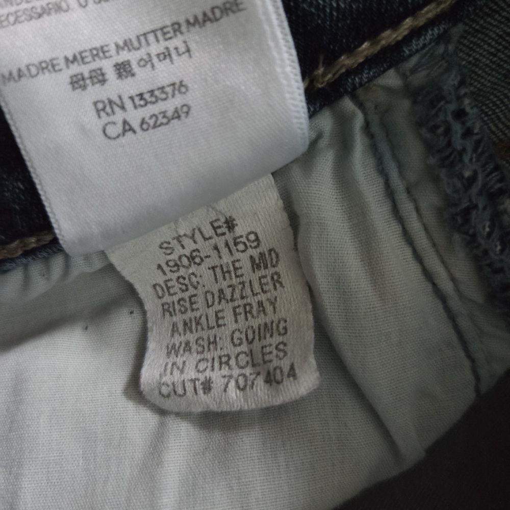 MOTHER The Mid-Rise Dazzler Ankle Fray Jeans Womens - Picture 7 of 14